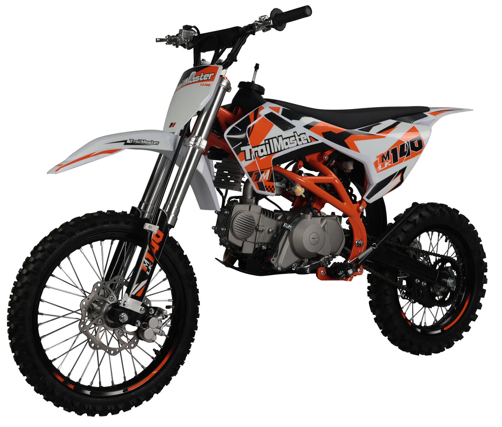 TrailMaster LK140 Pro Series Dirt Bike, Electric Start, 4-Speed Manual, Dual Disc Brakes, (17/14) Wheels