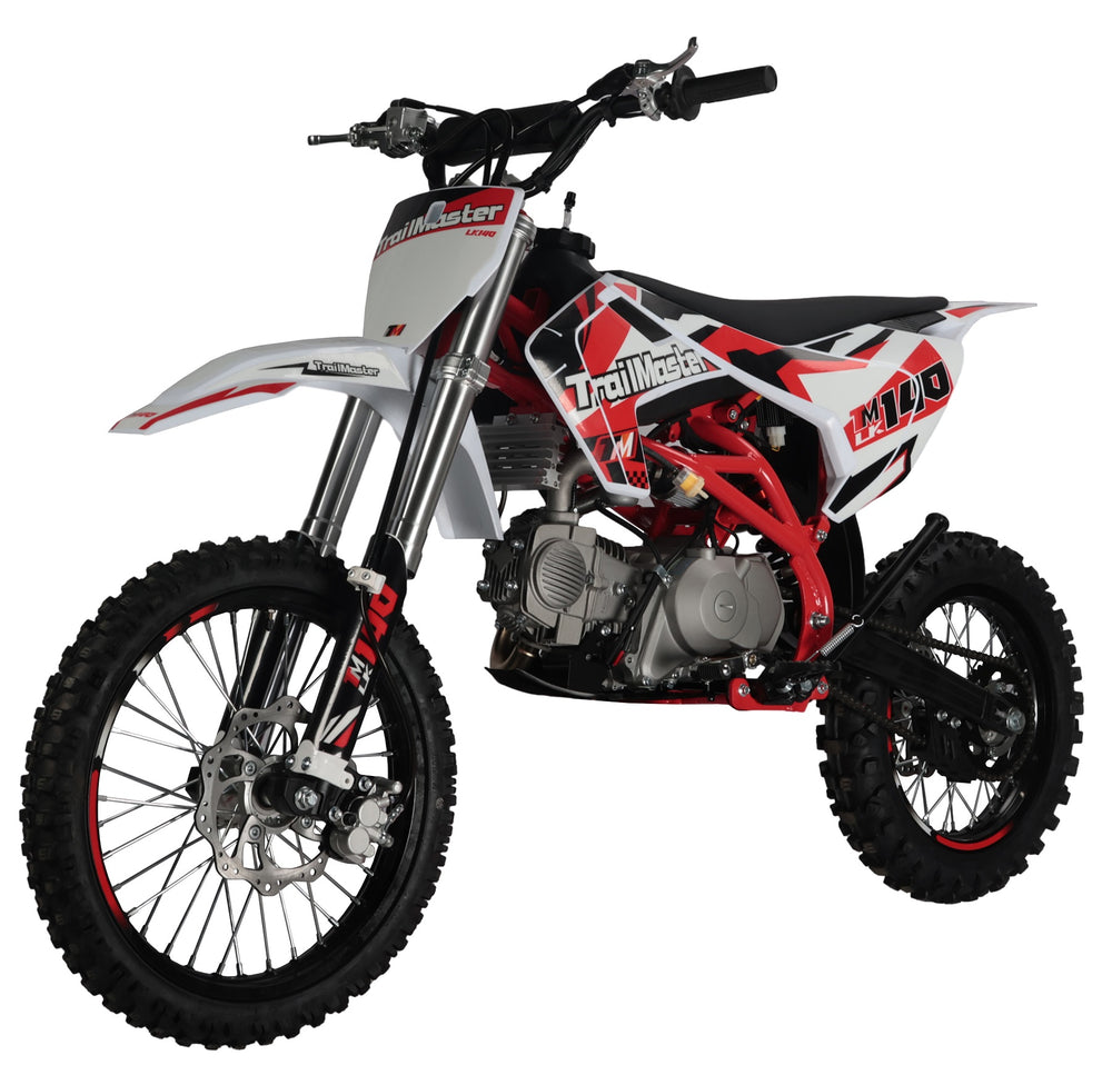 TrailMaster LK140 Pro Series Dirt Bike, Electric Start, 4-Speed Manual, Dual Disc Brakes, (17/14) Wheels