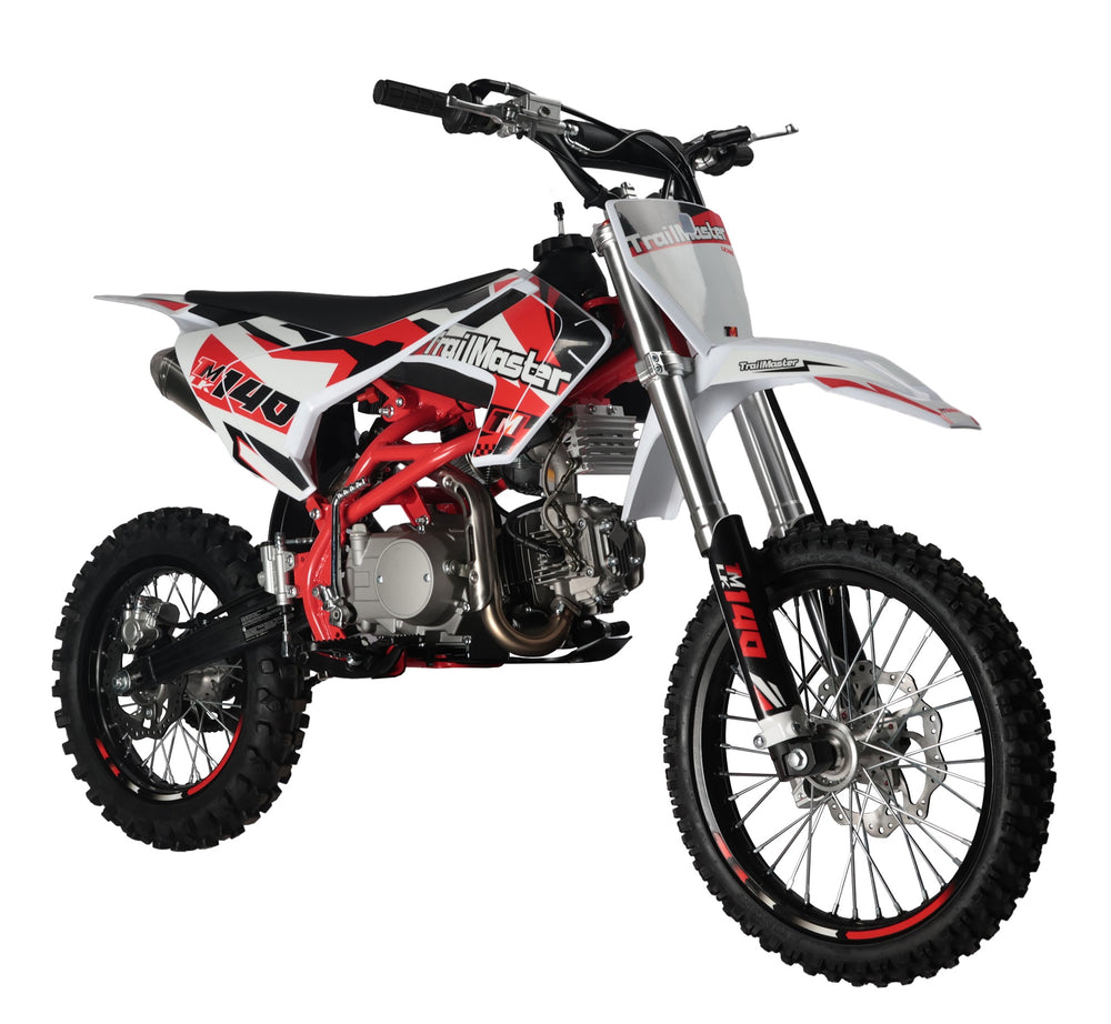 TrailMaster LK140 Pro Series Dirt Bike, Electric Start, 4-Speed Manual, Dual Disc Brakes, (17/14) Wheels