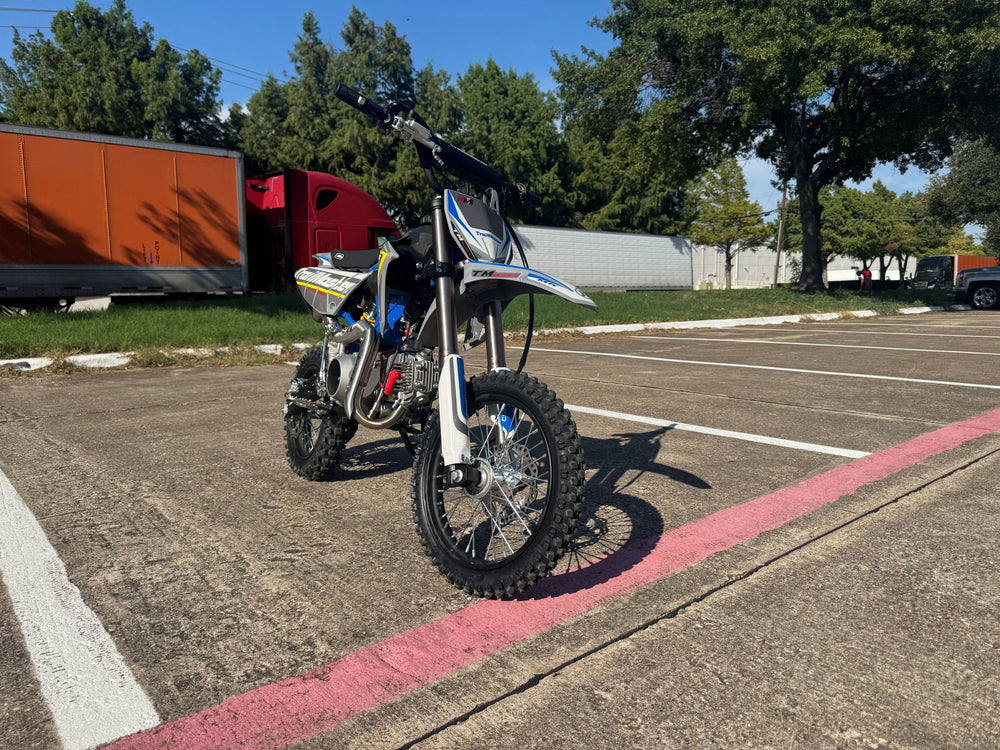 TrailMaster MK110ES Pro Series Dirt Bike, BOSCH EFI, 4-Speed Automatic, Electric Start, Dual Disc Brakes, (14/12) Wheels