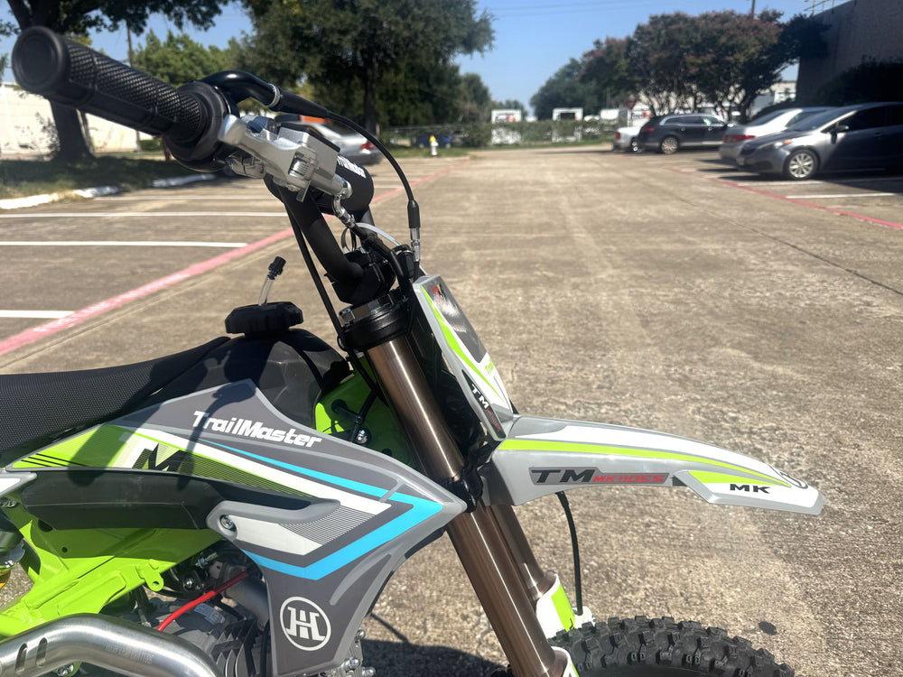 TrailMaster MK110ES Pro Series Dirt Bike, BOSCH EFI, 4-Speed Automatic, Electric Start, Dual Disc Brakes, (14/12) Wheels