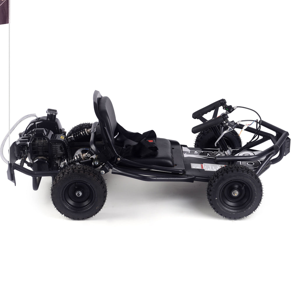 Sandman Kids Gas Powered Go Kart, 49cc 2-Stroke, Rear Suspension, Ages 4-6