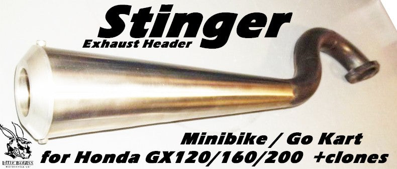 
            
                Load image into Gallery viewer, Mini Bike Stinger Exhaust Header for Honda GX160 / GX200 and clones
            
        