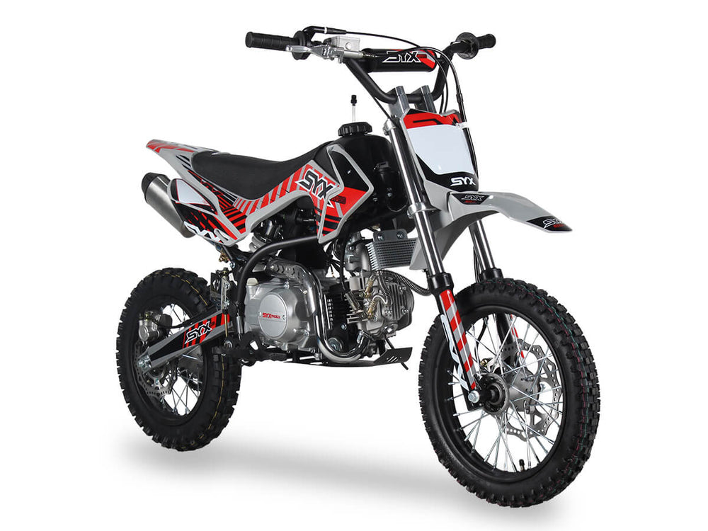 SYX Moto Roost Pro 125cc Pit Bike, Oil-Cooled, Electric Start, Automatic Shifting, (14/12) Wheels, Ages 12 and up