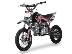 SYX Moto Roost Pro 125cc Pit Bike, Oil-Cooled, Electric Start, Automatic Shifting, (14/12) Wheels, Ages 12 and up