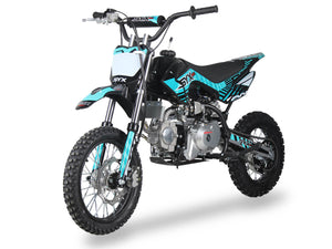 SYX Moto Roost Pro 125cc Pit Bike, Oil-Cooled, Electric Start, Automatic Shifting, (14/12) Wheels, Ages 12 and up