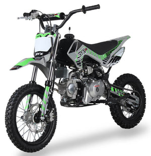 SYX Moto Roost Pro 125cc Pit Bike, Oil-Cooled, Electric Start, Automatic Shifting, (14/12) Wheels, Ages 12 and up