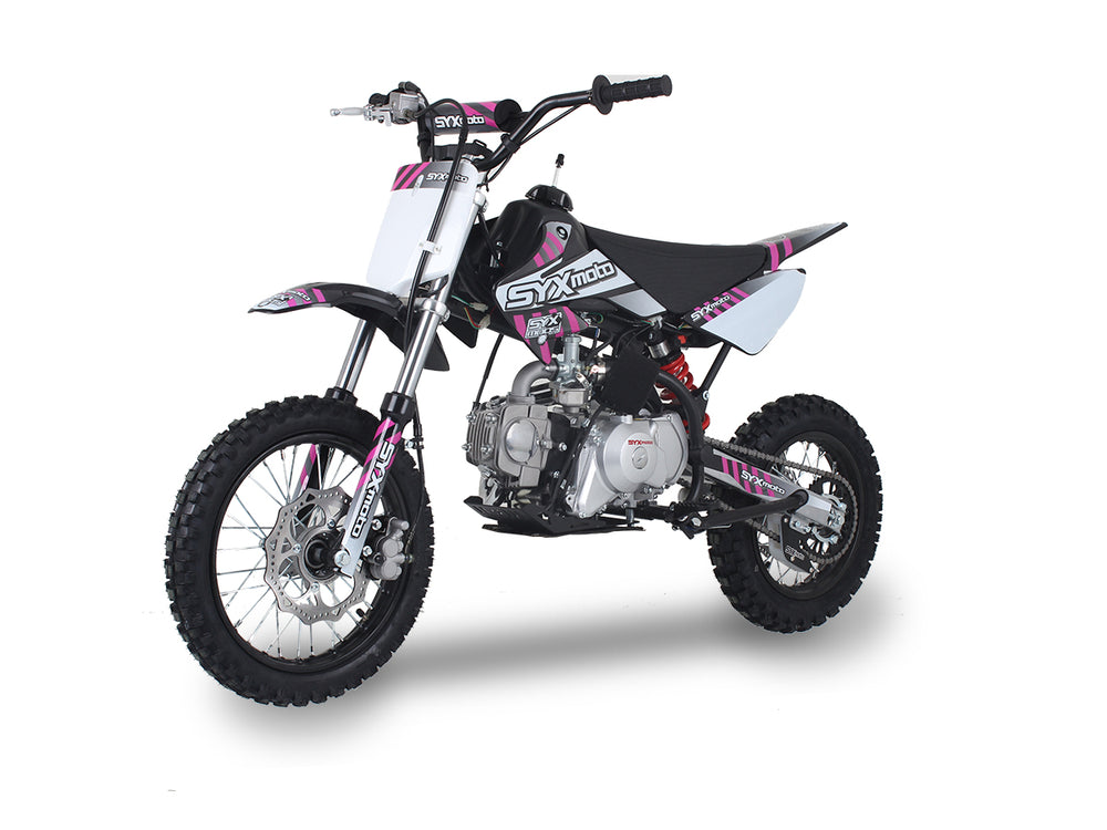 SYX Moto Roost 125cc Pit Bike, Electric Start, Automatic Shifting, (14/12) Wheels, Ages 12 and up