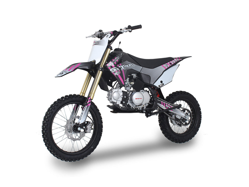 SYX Moto Whip 125cc Pit Bike, Kick Start, 4-Speed Manual Shifting, (17/14) Wheels, Ages 12 and up