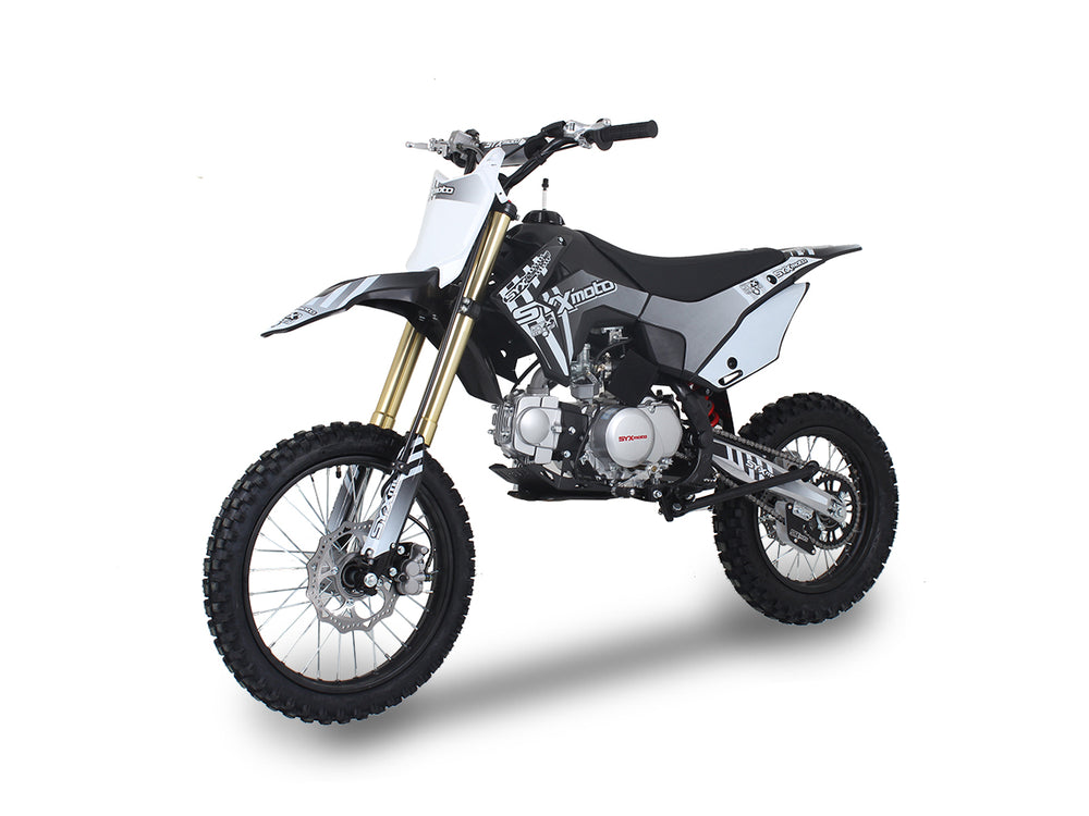 SYX Moto Whip 125cc Pit Bike, Kick Start, 4-Speed Manual Shifting, (17/14) Wheels, Ages 12 and up