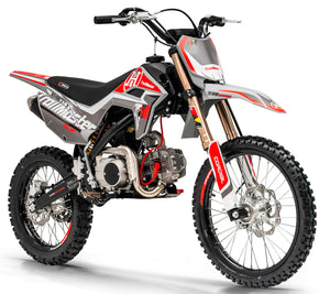 TrailMaster SX125 Pro Series Dirt Bike, Electric Start, 4-Speed Manual, Dual Disc Brakes, (19/16) Wheels