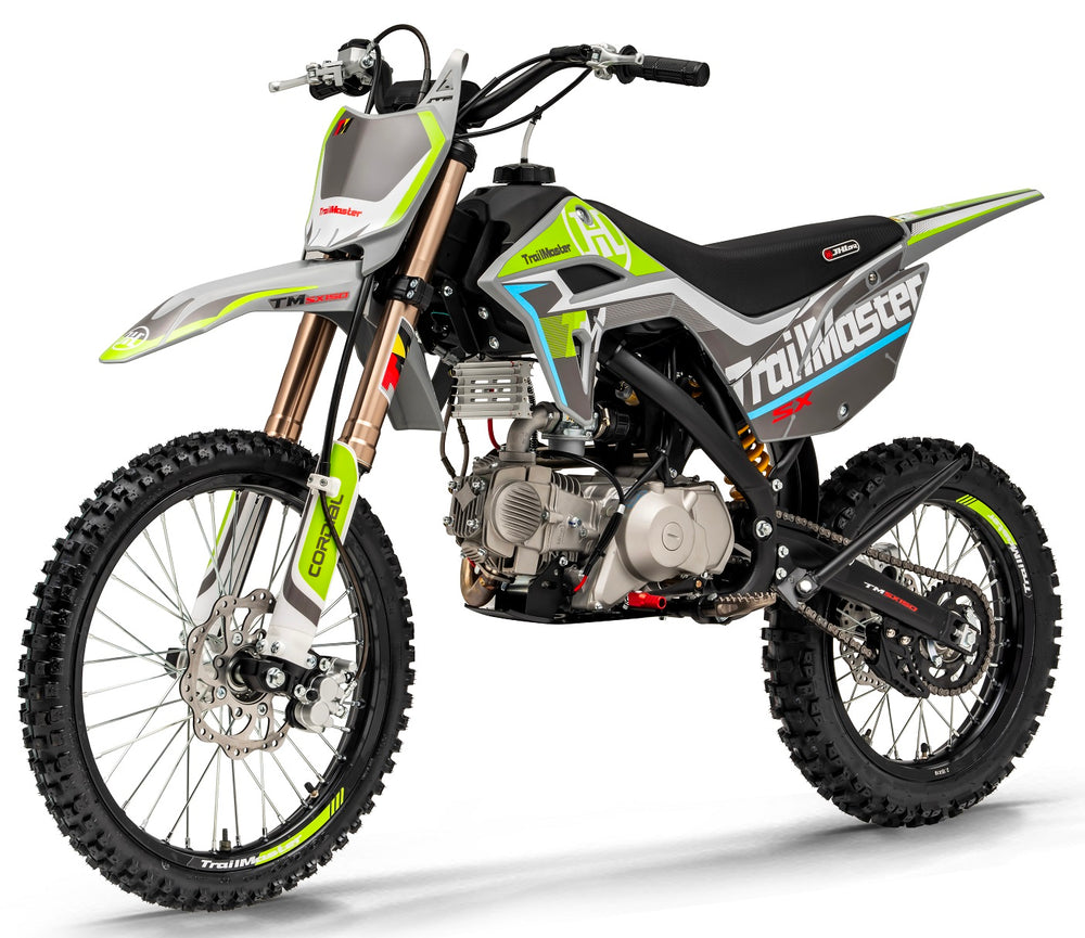 TrailMaster SX150 Pro Series Dirt Bike, Electric Start, 4-Speed Manual, Dual Disc Brakes, (19/16) Wheels