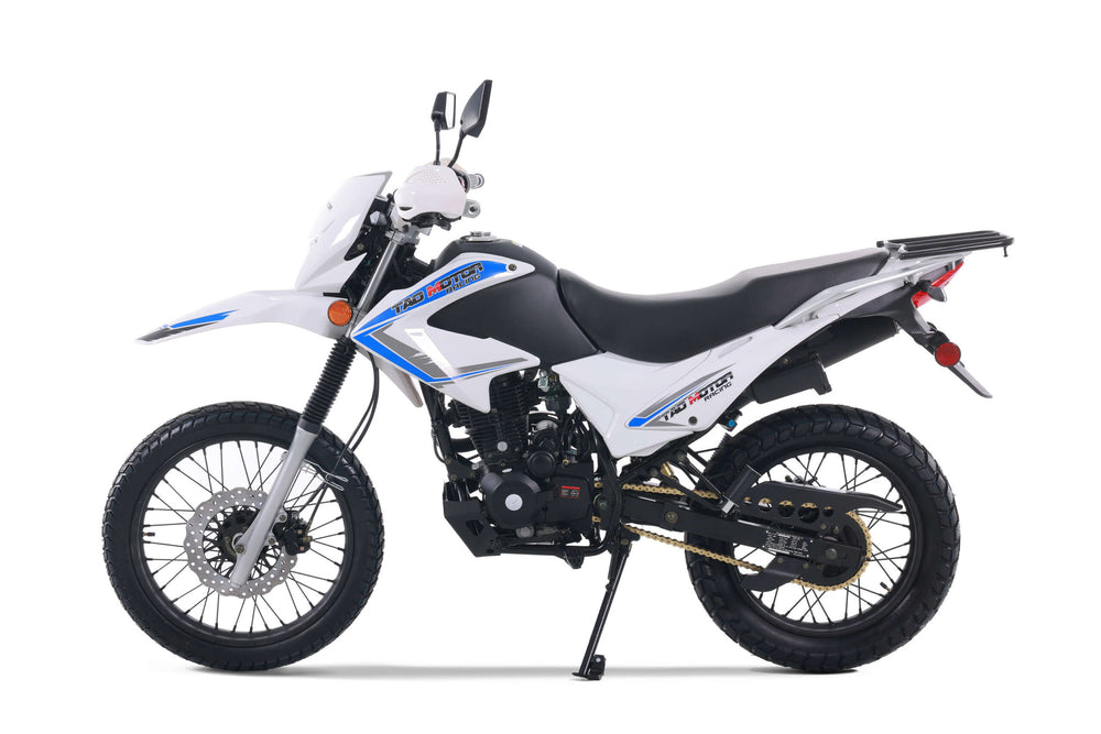 Tao TBR7D 250 Dual Sport Motorcycle, 5-Speed Manual, Electric Start, 19/17 inch Wheels