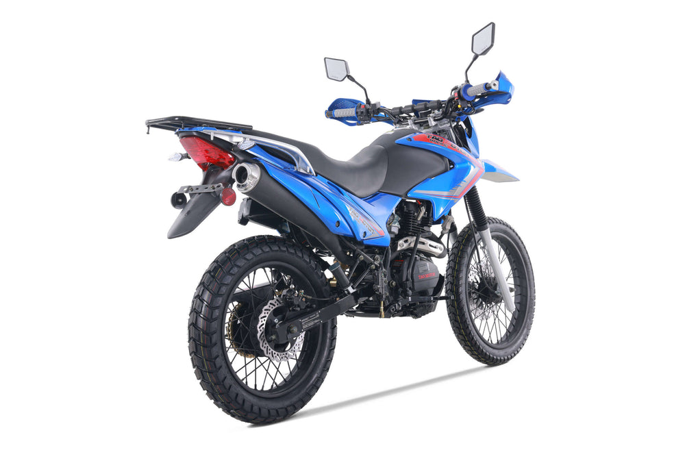 Tao TBR7D 250 Dual Sport Motorcycle, 5-Speed Manual, Electric Start, 19/17 inch Wheels