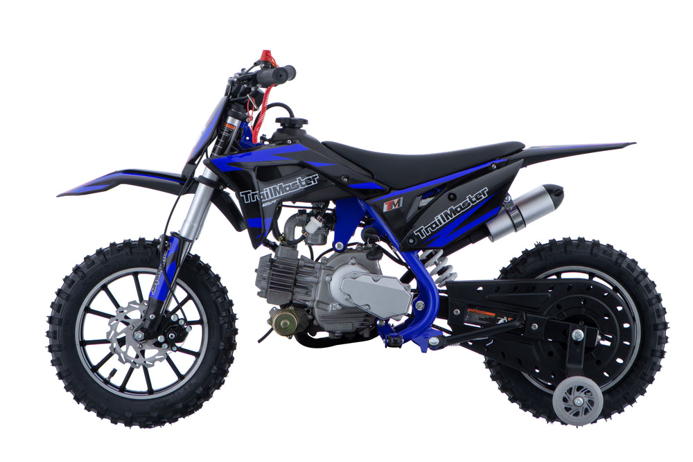 TrailMaster TM06 60cc Dirt Bike, Electric Start, Automatic, Training Wheels Included, Ages 6-9