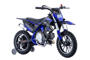 TrailMaster TM06 60cc Dirt Bike, Electric Start, Automatic, Training Wheels Included, Ages 6-9