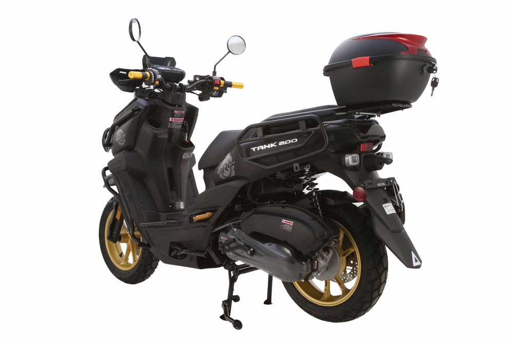 Tank 200 Street Scooter, Automatic Shifting, Full Disc Brakes, 13-inch Wheels, LED Lights