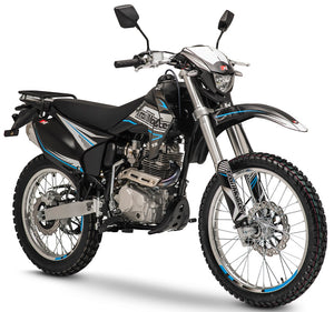 TrailMaster T5 Dual Sport Dirt Bike, 5-Speed Manual, 223cc Engine, Dual Disc Brakes, Electric Start with Kick backup, (21/18) Wheels