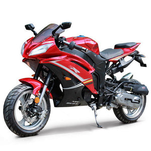 geared 50cc motorbike Wasp 50cc Sport Motorcycle, Automatic Shifting, Front Disc Brake, 13-i – GoKarts USA®