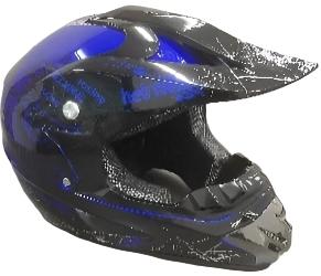 Youth MX Helmet - Medium Blue/Black