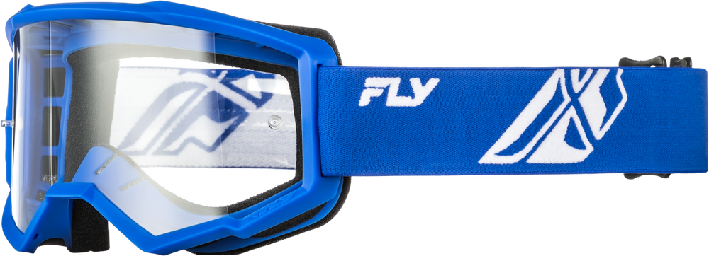 Focus Goggle Blue/White W/ Clear Lens