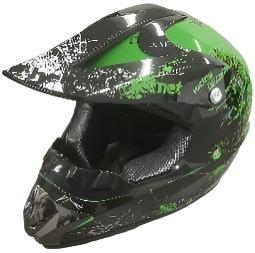 Youth MX Helmet - Medium Green/Black