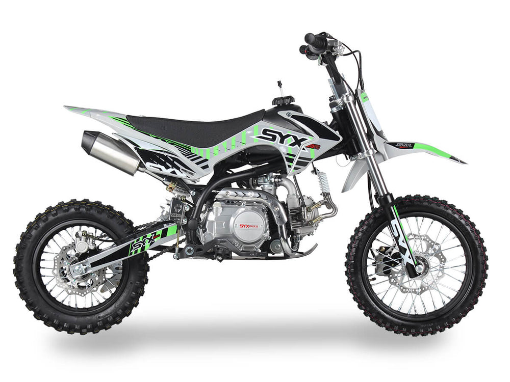 SYX Moto Roost Pro 125cc Pit Bike, Oil-Cooled, Electric Start, Automatic Shifting, (14/12) Wheels, Ages 12 and up