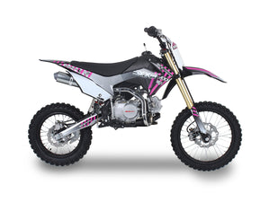 SYX Moto Whip 125cc Pit Bike, Kick Start, 4-Speed Manual Shifting, (17/14) Wheels, Ages 12 and up