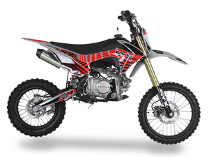 SYX Moto Whip Pro 125cc Pit Bike, Oil-Cooled, Kick Start, Anodized Front Fork, 4-Speed Manual Shifting, (17/14) Wheels, Ages 12 and up