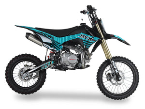 SYX Moto Whip Pro 125cc Pit Bike, Oil-Cooled, Kick Start, Anodized Front Fork, 4-Speed Manual Shifting, (17/14) Wheels, Ages 12 and up