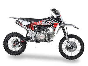 SYX Moto Pro 125cc 4-Stroke Gas Dirt Bike, 4-Speed Manual, Electric Start (17/14) Wheels, Ages 16 and up