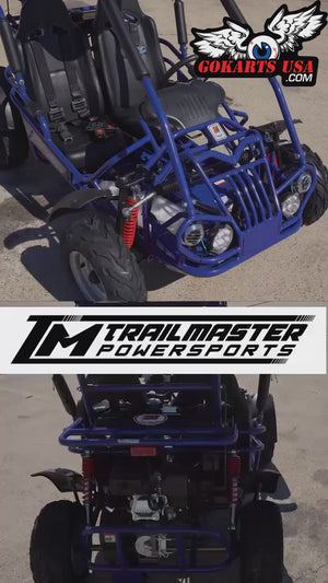 
            
                Load and play video in Gallery viewer, TrailMaster MID-Size XRX-R Go Kart, 7.5hp Torque Converter, Electric Start with Reverse, Kids Ages 7-12
            
        