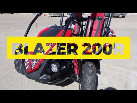 
            
                Load and play video in Gallery viewer, TrailMaster Blazer 200R MID-Size Go Kart, 7.5hp Torque Converter, Electric Start Reverse. Ages 10+
            
        