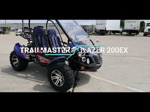 
            
                Load and play video in Gallery viewer, TrailMaster Blazer 200EX EFI Buggy Go Kart, LED Light Bar, Windshield Included
            
        