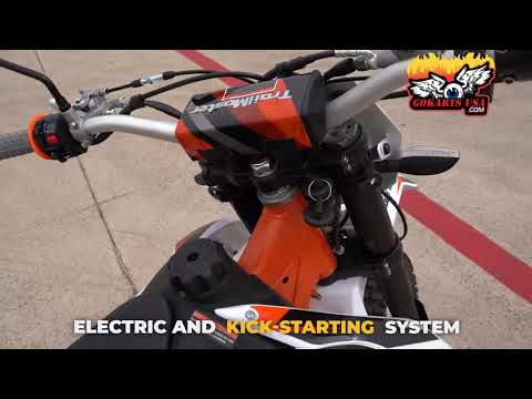 
            
                Load and play video in Gallery viewer, TrailMaster TM31X PRO 250cc Dirt Bike 5-Speed Manual Dual Disc Brakes, Electric Start with Kick backup (19/16)
            
        