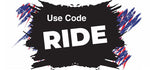 On-Sale Items - if you don't see a sale tag, or you have not added any other offers, then use code RIDE