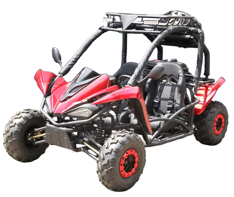 Shark 125cc Mid-Size Kids Go Kart, Electric Start, 3-Speed Semi-Automatic with Reverse, Ages 12 and up