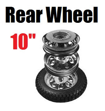 
            
                Load image into Gallery viewer, 10 in. Rear Wheel Assembly for Mini Bikes, 60 Tooth Sprocket
            
        