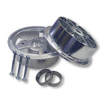 6 Inch Aluminum Tri-Star Wheel, 4 Inch Wide, With Races (For Tapered Roller Bearing)