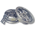 6 Inch Aluminum Tri-Star Wheel, 4 Inch Wide With Nuts & Bolts, For Tapered Roller Bearing 1123