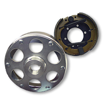Brake Assembly, 6 Inch, With Plated Drum Riveted To 1 Inch Id Uni-Hub With Set Screw & 1/4 Inch Keyway Part #2551