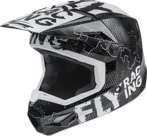 Youth Large - Fly Racing Kinetic MX Helmet - Black/White