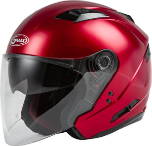 OF-77 OPEN-FACE HELMET CANDY RED LG