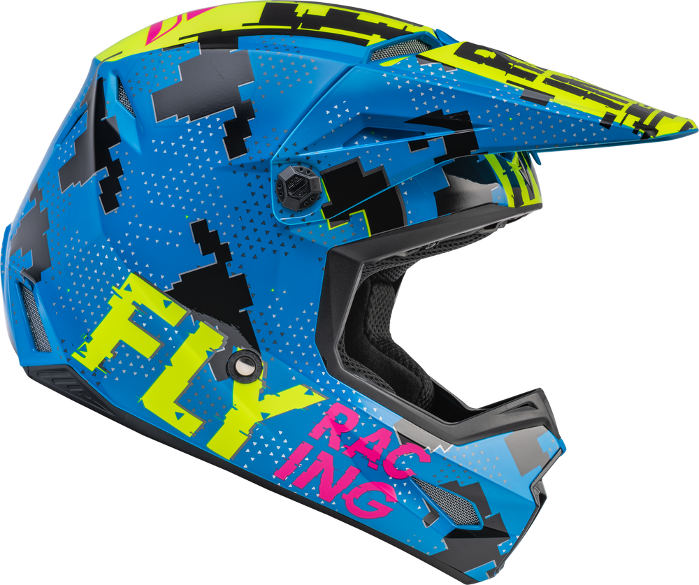 Youth Medium - Fly Racing Kinetic MX Helmet - Blue/Green