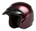 YOUTH OF-2Y OPEN-FACE HELMET WINE RED YS