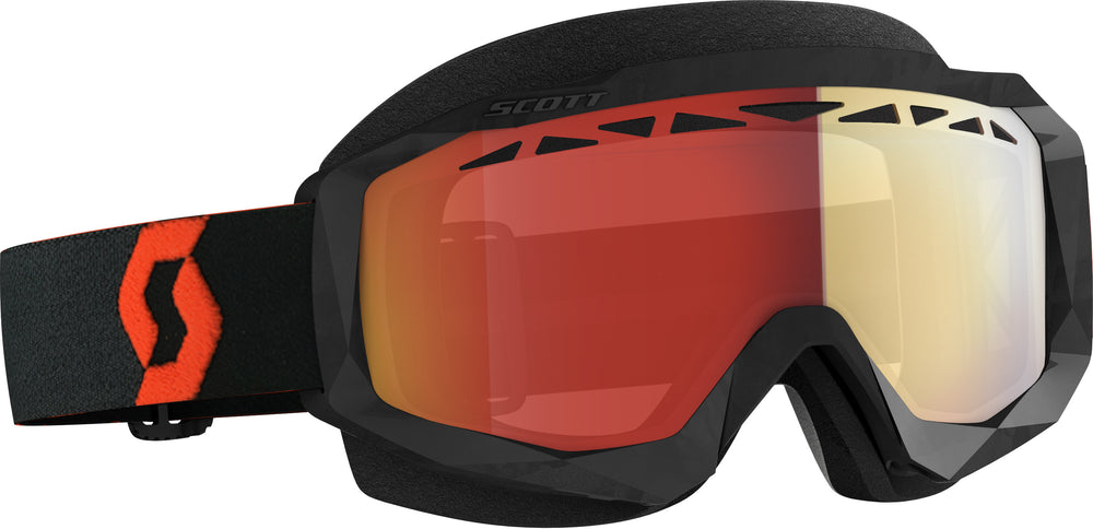 HUSTLE X SNWCRS GOGGLE ORG/BLK ENHANCER RED CHROME