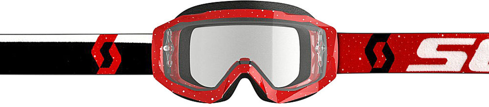 HUSTLE GOGGLE X RED/WHITE W/CLEAR WORKS