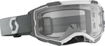 FURY GOGGLE WHITE/GREY CLEAR WORKS LENS