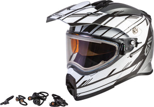 
            
                Load image into Gallery viewer, AT-21S EPIC SNOW HELMET W/ELEC SHIELD SILVER/WHITE/BLACK 2X
            
        