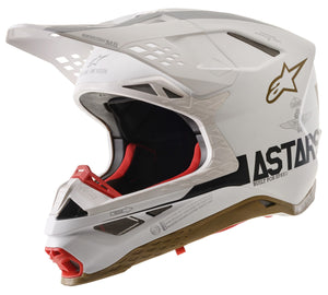 
            
                Load image into Gallery viewer, S-M8 SQUAD 20 LE 2020 HELMET WHITE/SILVER/GOLD XL
            
        